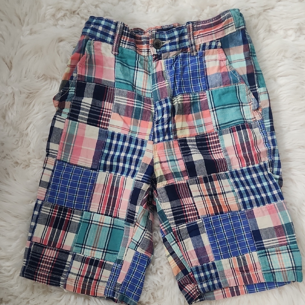 Place Boys Patchwork Plaid Shorts